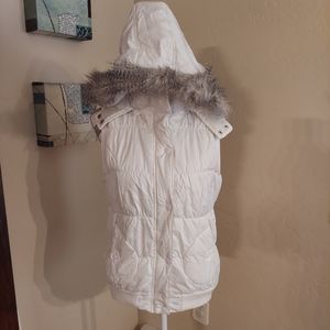 Vanity White Zipup Vest